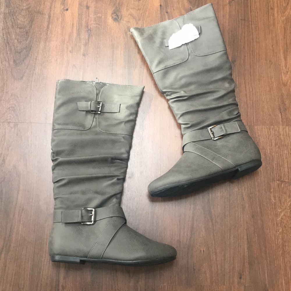 Gray boots